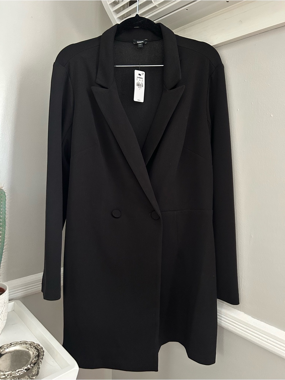 Express Black Double-Breasted skort dress